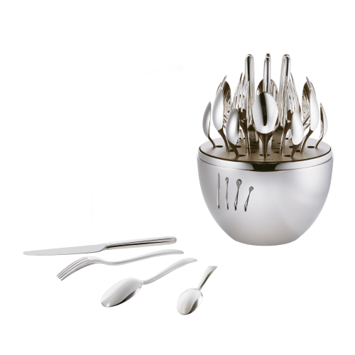 Mood Easy 24-piece silver plated flatware set for 6 people