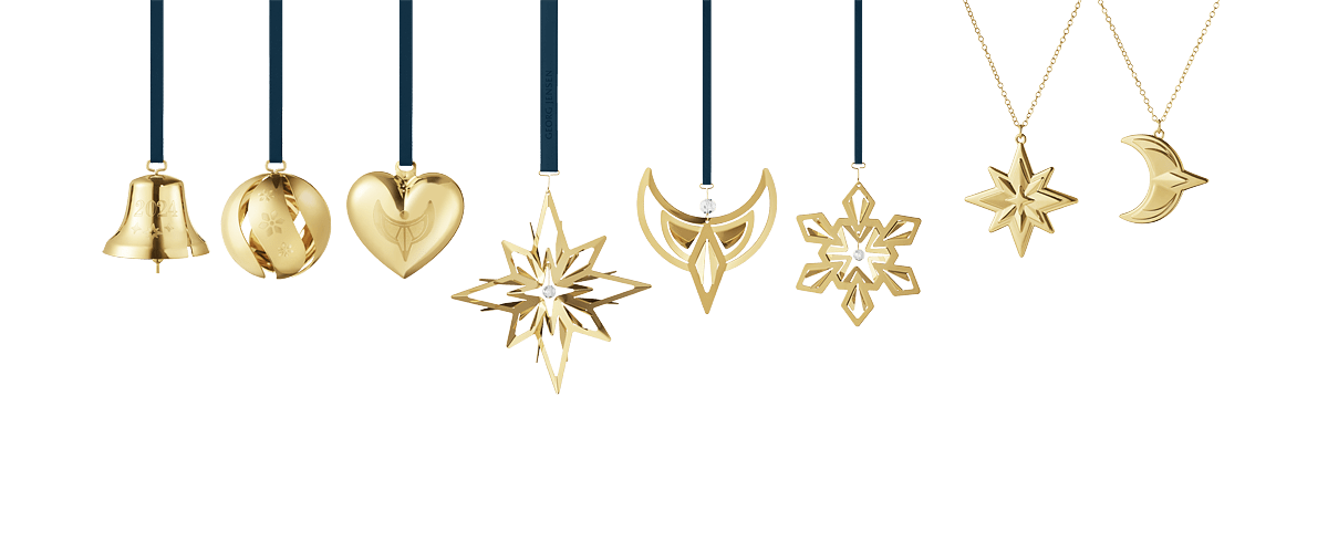 Ornament Gift Set, 8Pcs Gold Plated