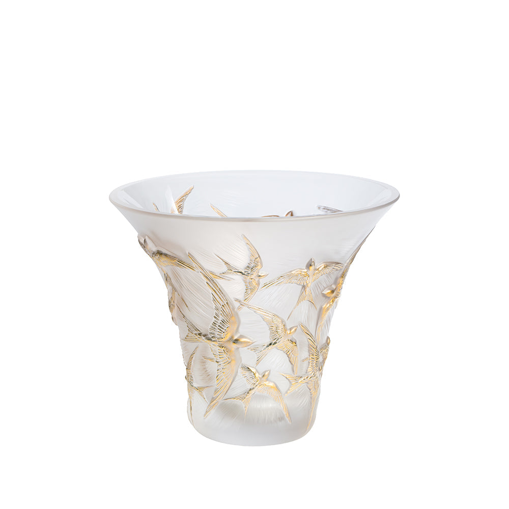 Hirondelles flared vase