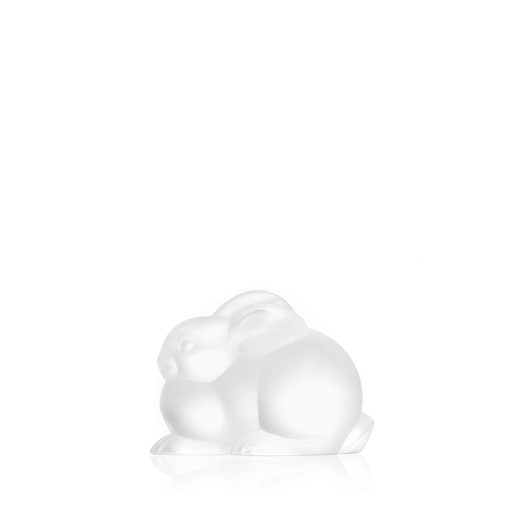 Resting Rabbit sculpture Clear crystal
