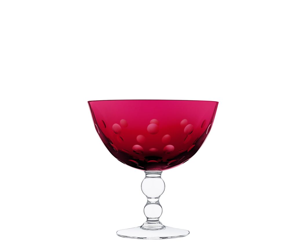 Bubbeles footed cup red