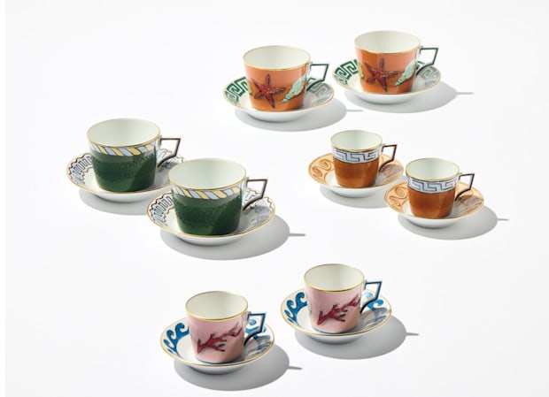 Il viaggio di Nettuno Pine Green Coffee Set For Two