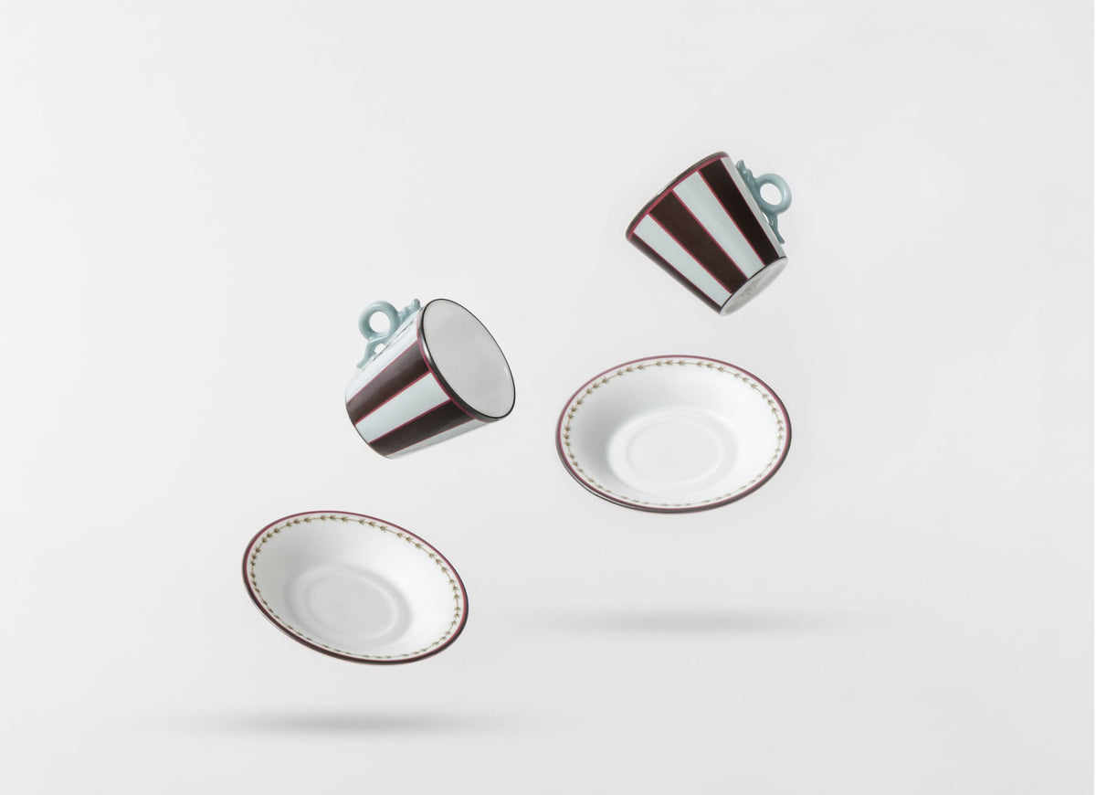 Fortunae Set of 2 Coffee Cups and Saucers