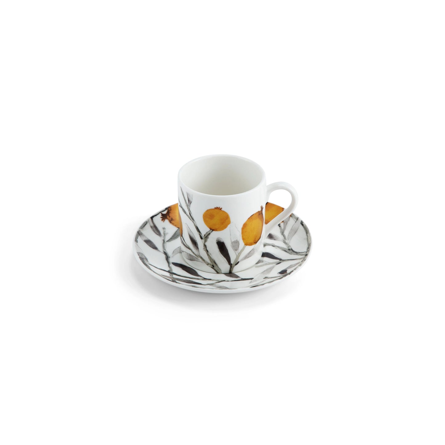 Pomegranate Demitasse W/ Coffepot