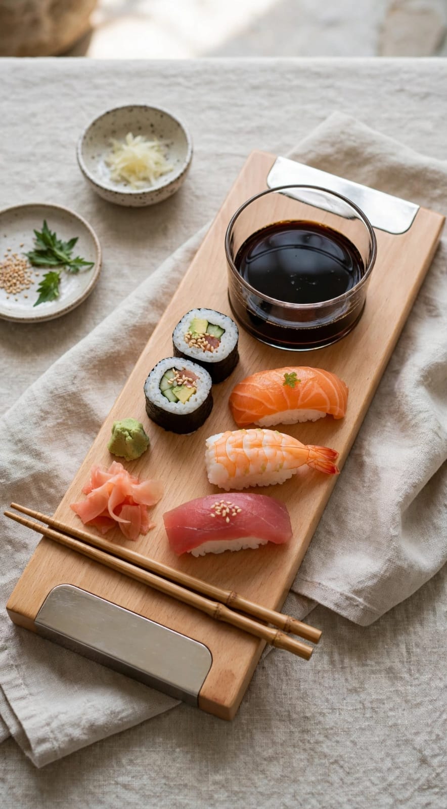 Essentia Wooden appetizer board w/bowl