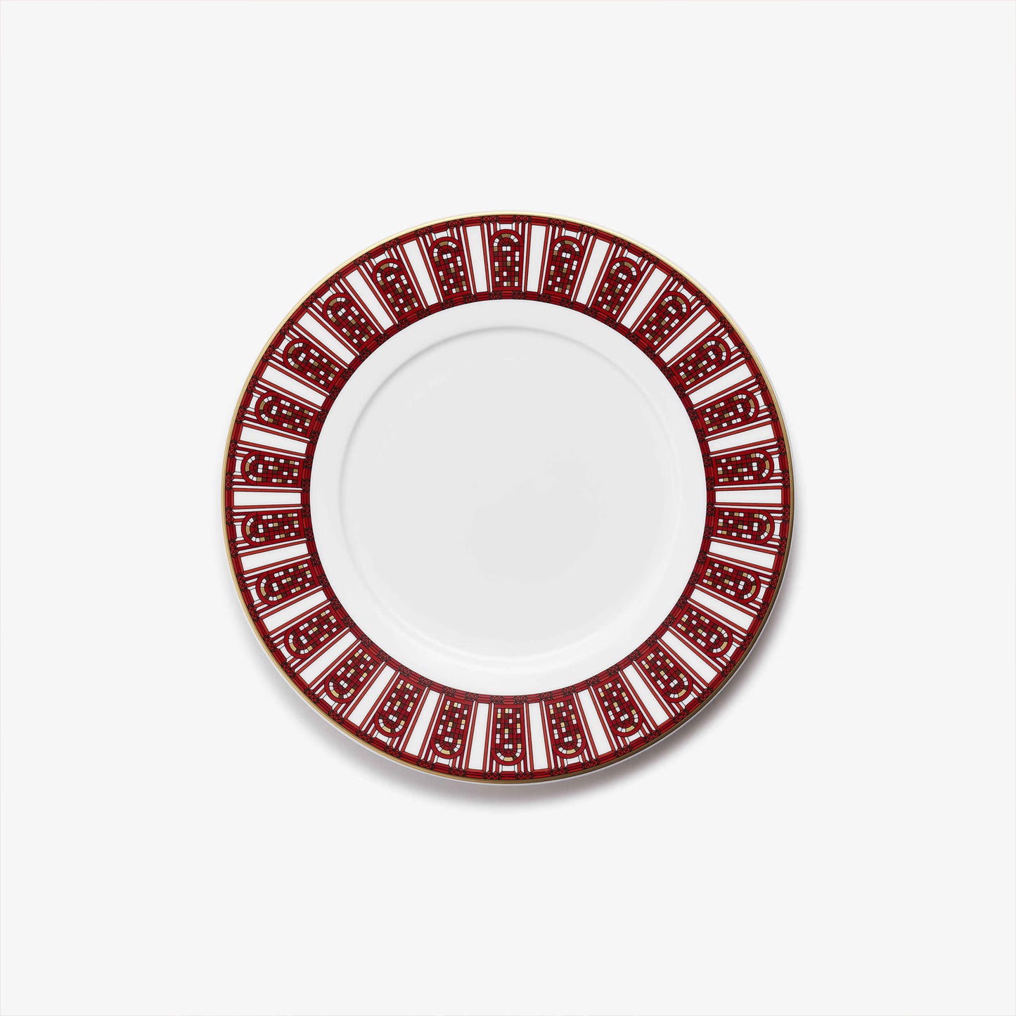 Arcadia Red Dessert Plates x2