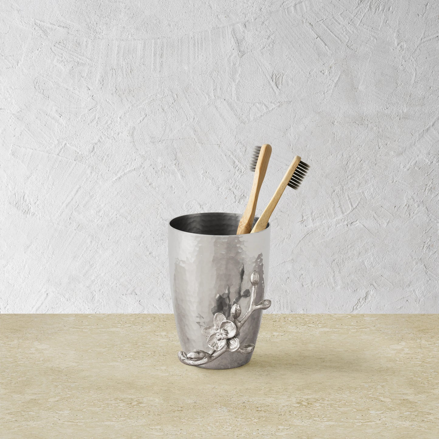 White Orchid Toothbrush Holder