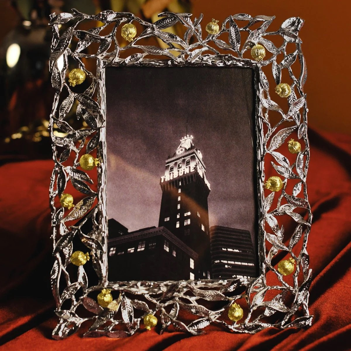 Pomegranate Silver & Gold Frame