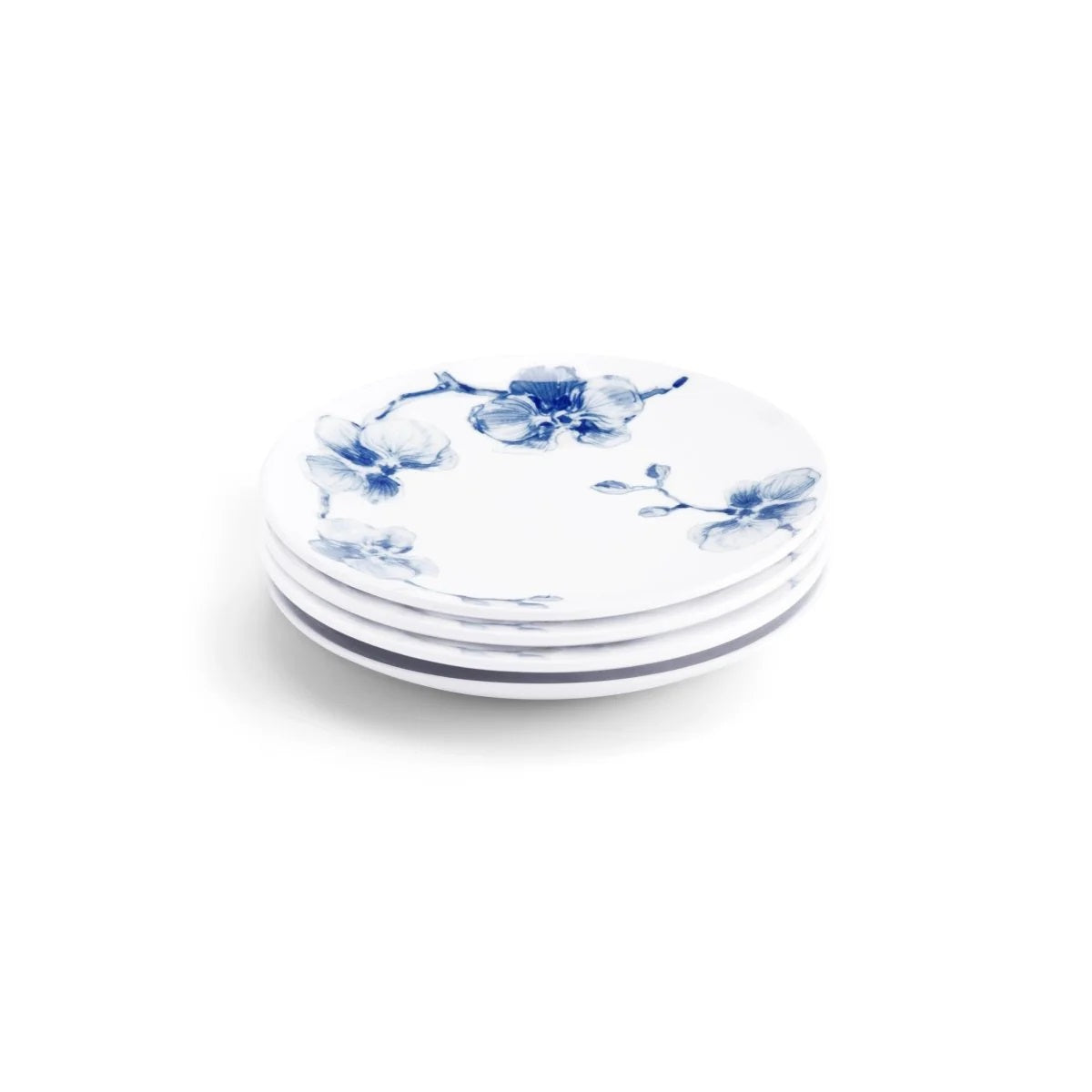 Blue Orchid Tidbit Plate Set /4