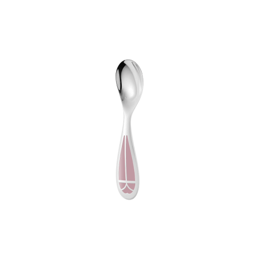 Talisman silver-plated baby spoon - rose quartz