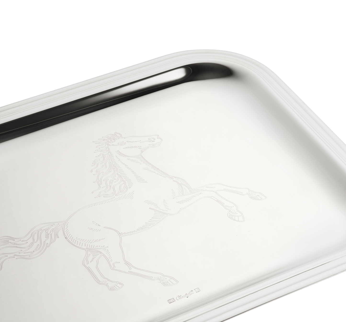 Albi Tray Horse Engraving
