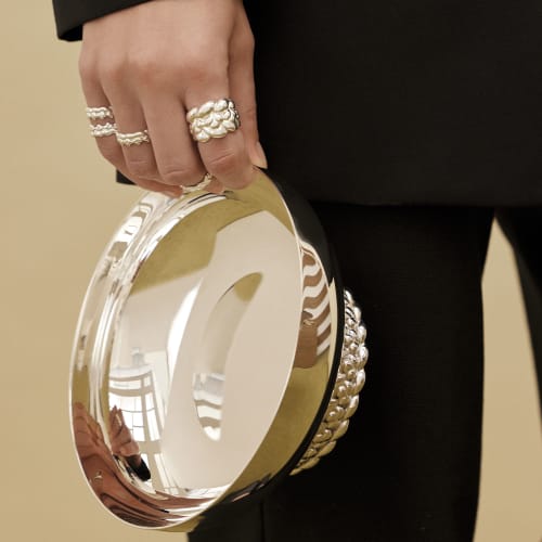 Babylone small bowl silver-plated