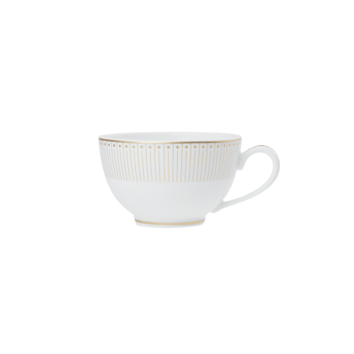 Malmaison Impériale set of 2 porcelain tea cup and saucers gold finish