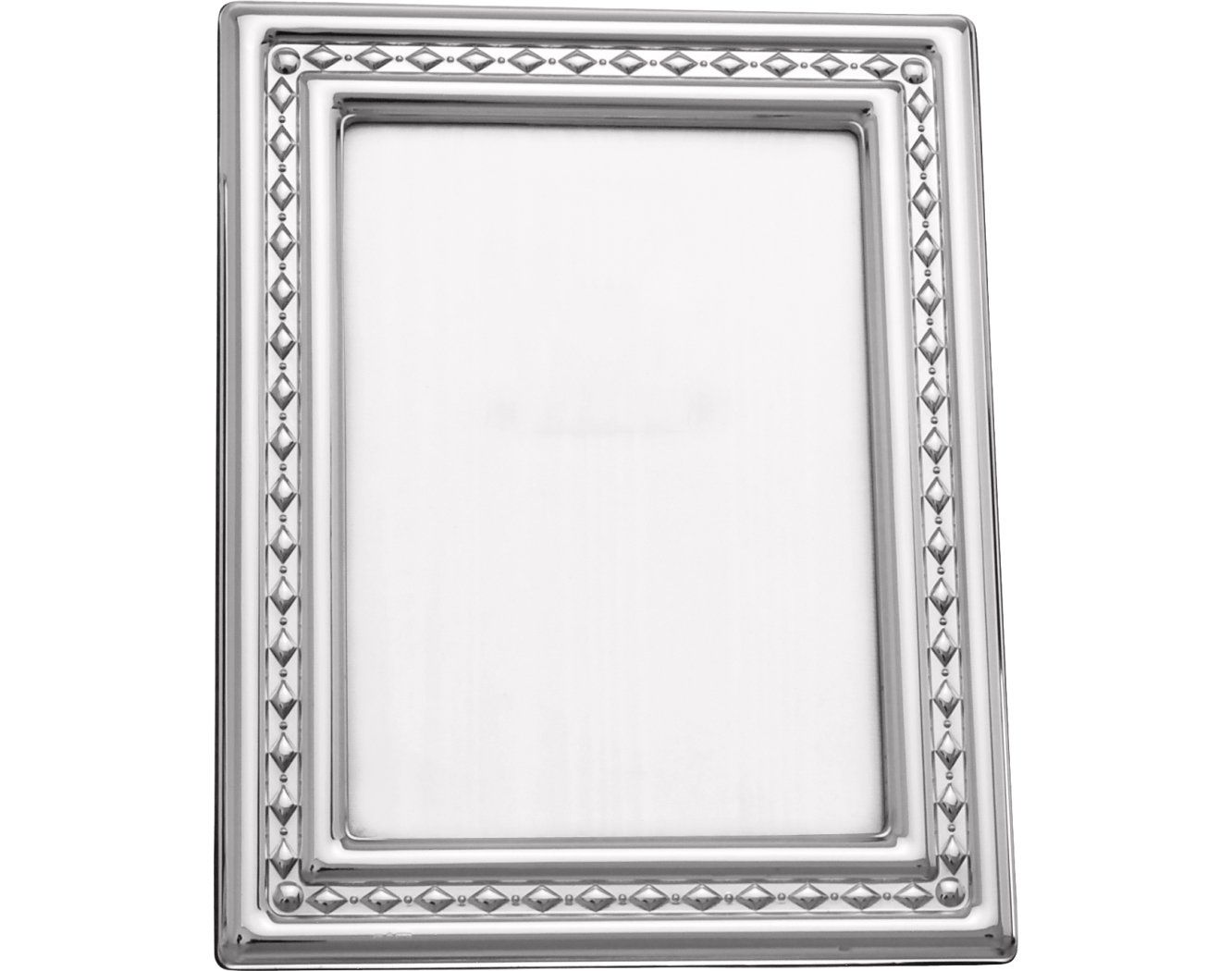 RECTANGULAR PHOTO FRAME W/DIAMOND-PATTERN EDGING 13x18 cm