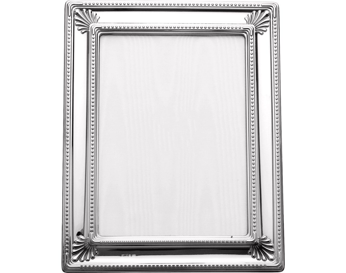 Rectangular photo frame w/beaded effect and decorative patterns