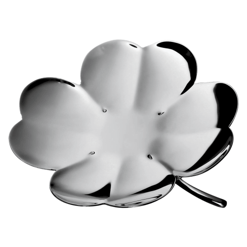 Lucky 4-leaf clover bowl silver-plated