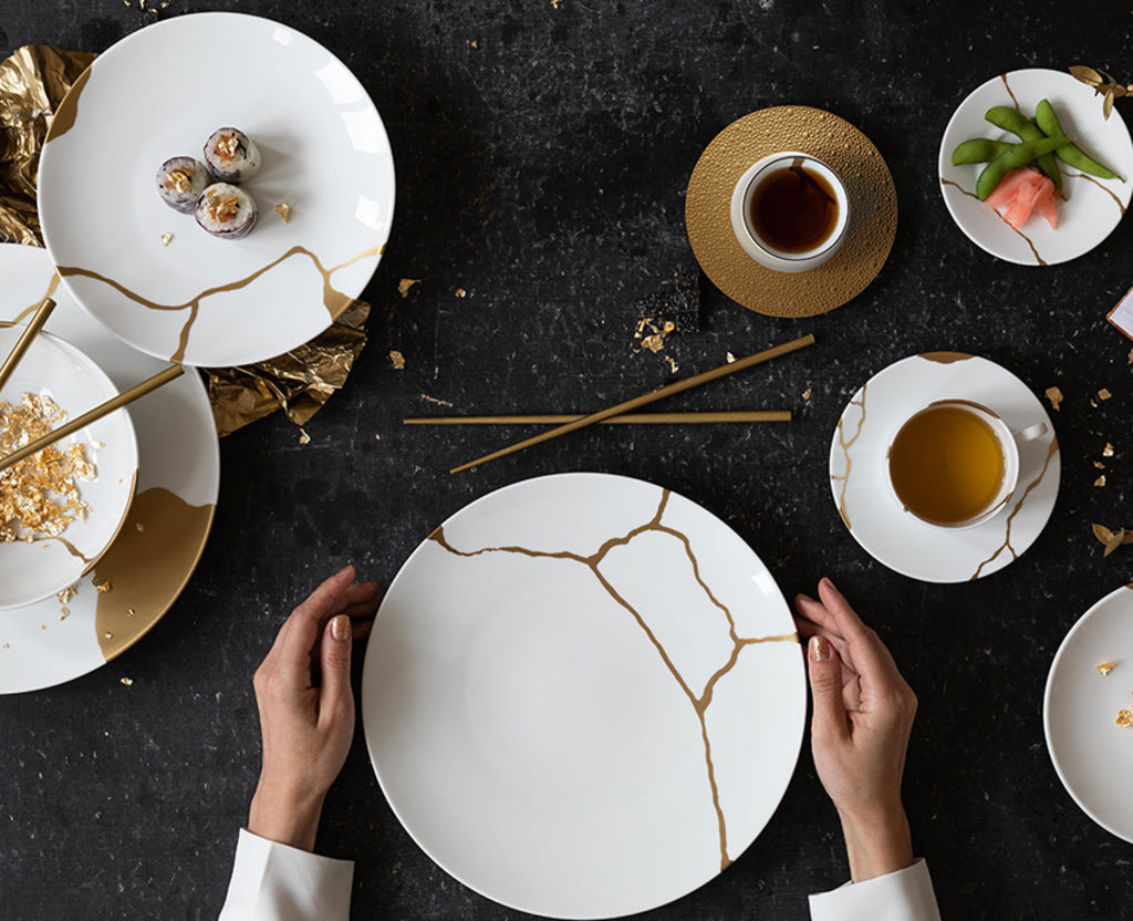 KINTSUGI OVAL PLATTER 39,5 CM ,