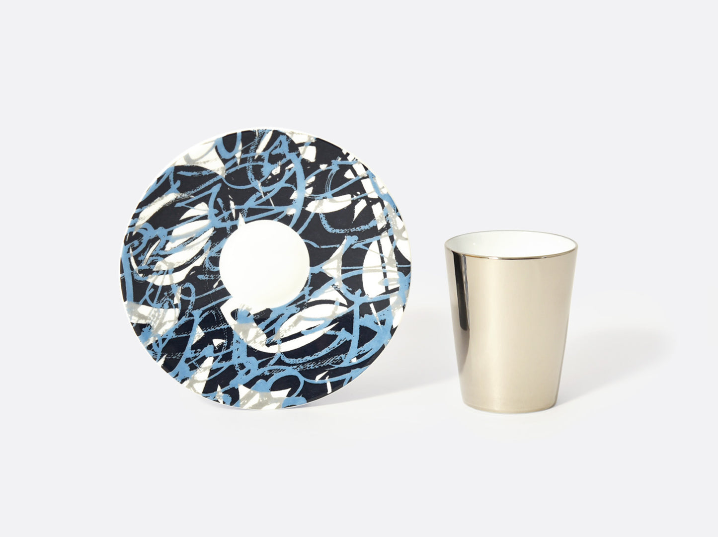 Nuit Des Esprits Mehdi Qotbi Set of 2 Espresso Cups and Saucers