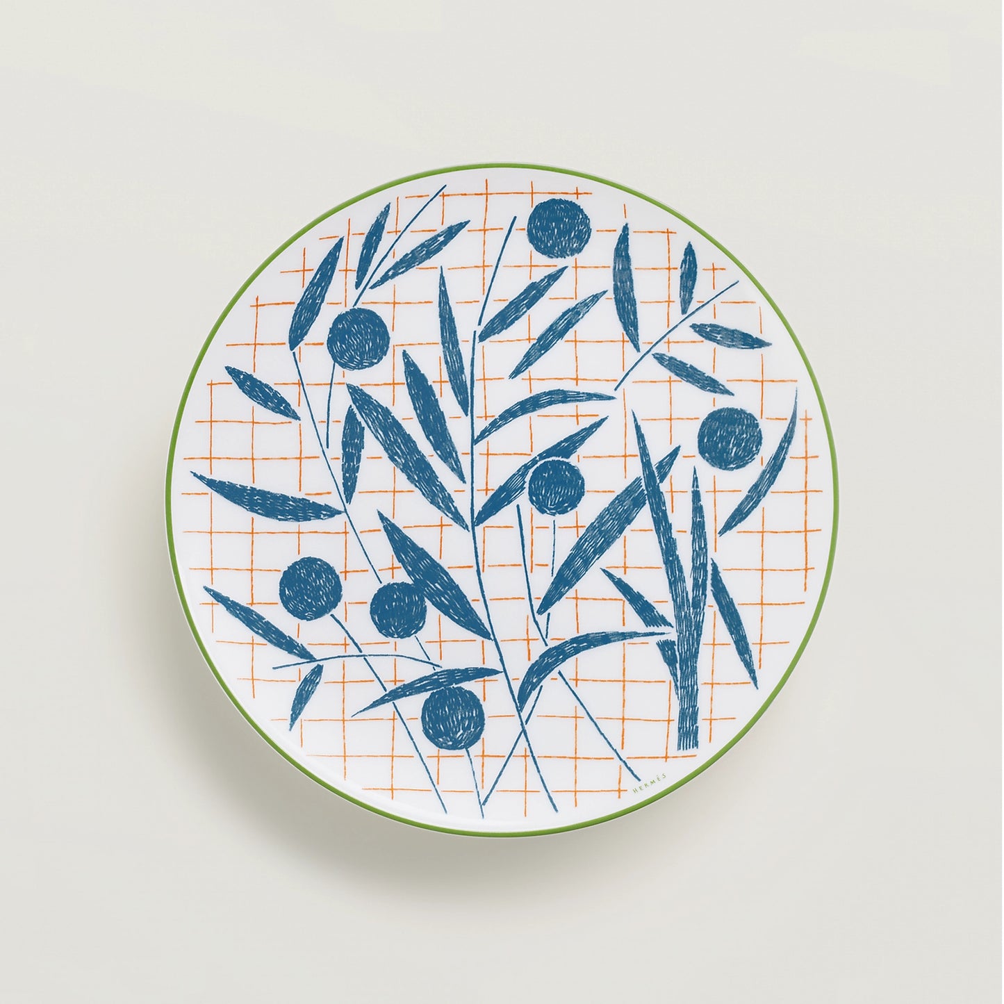A Walk In The Garden Blue dessert plate