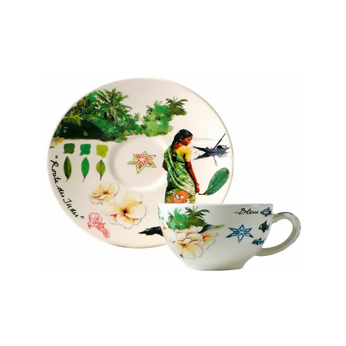 Route Des Indes Set of 2 Tea Cups