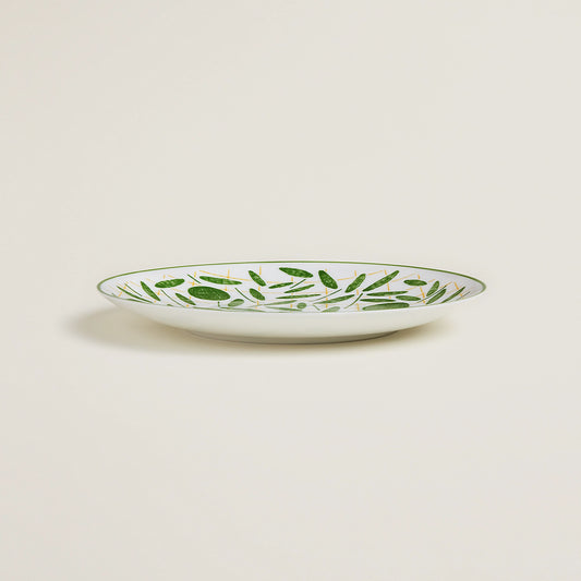 A Walk In The Garden Green dessert plate