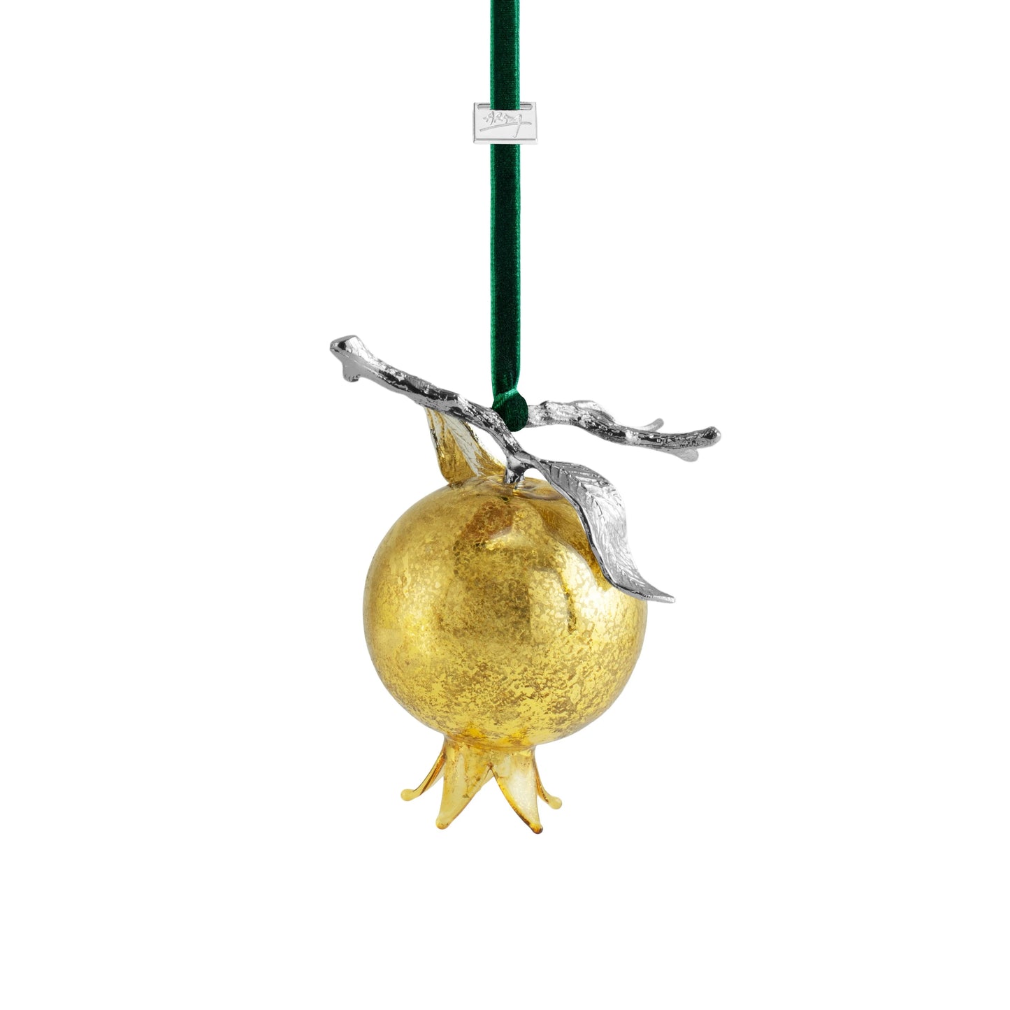 Pomegranate Glass Ornament/ Gold