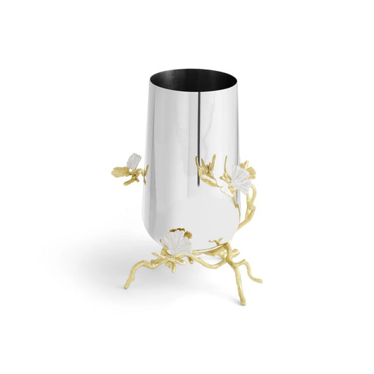 Butterfly Ginkgo Gold Vase/M