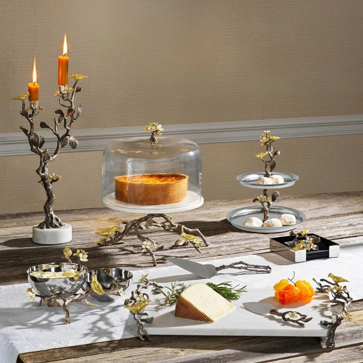 Lovebirds Cheese Board with Knife