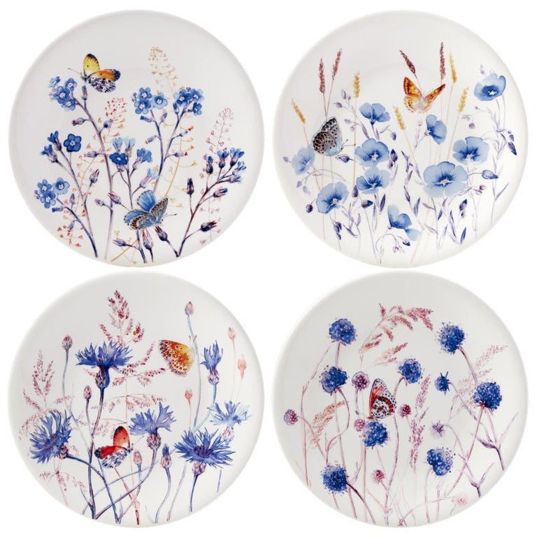 Azur Set of 4 Dessert Plates Assorted