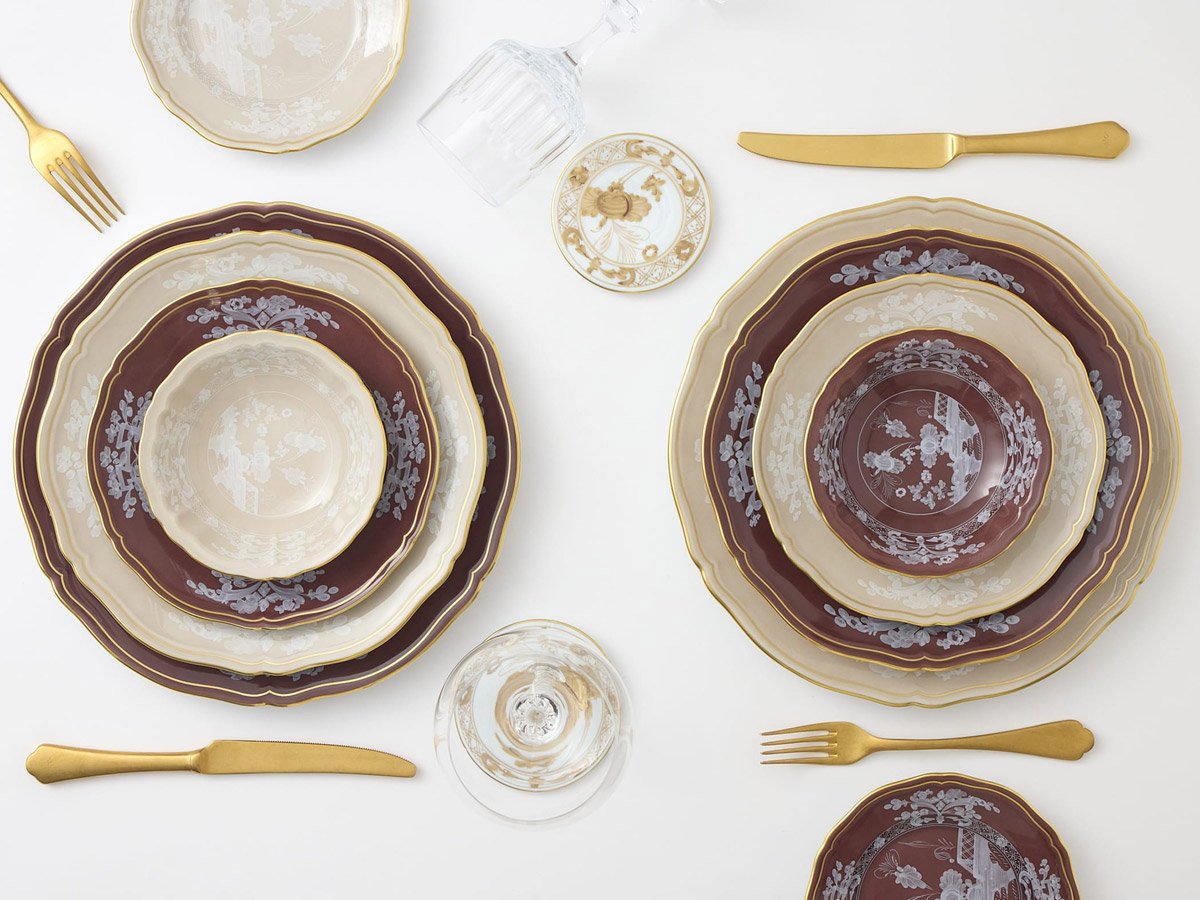 Oriente italiano Meringa dessert plate