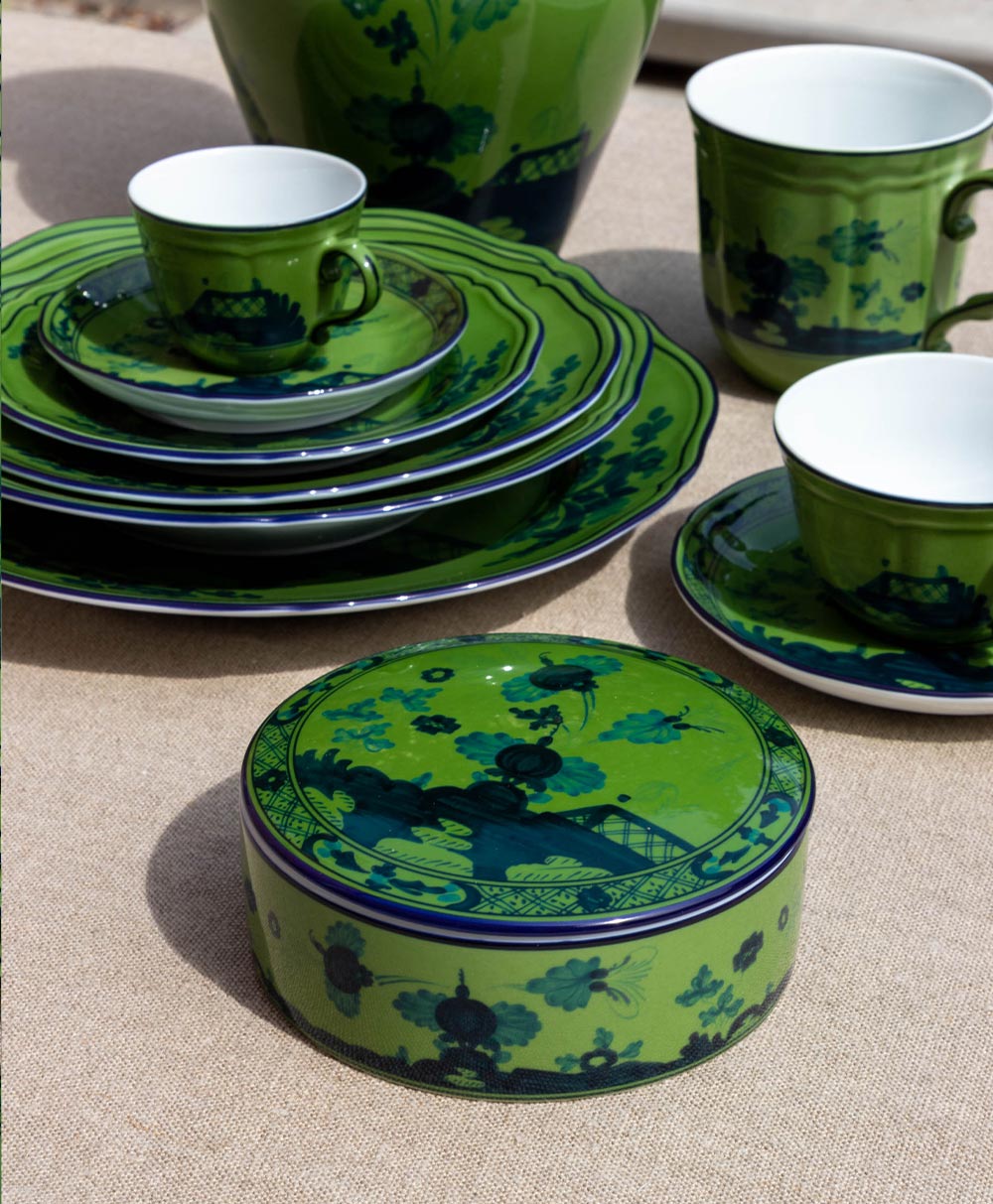 Oriente Italiano Malachite Trinket Box