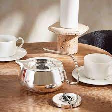 Silver time teapot