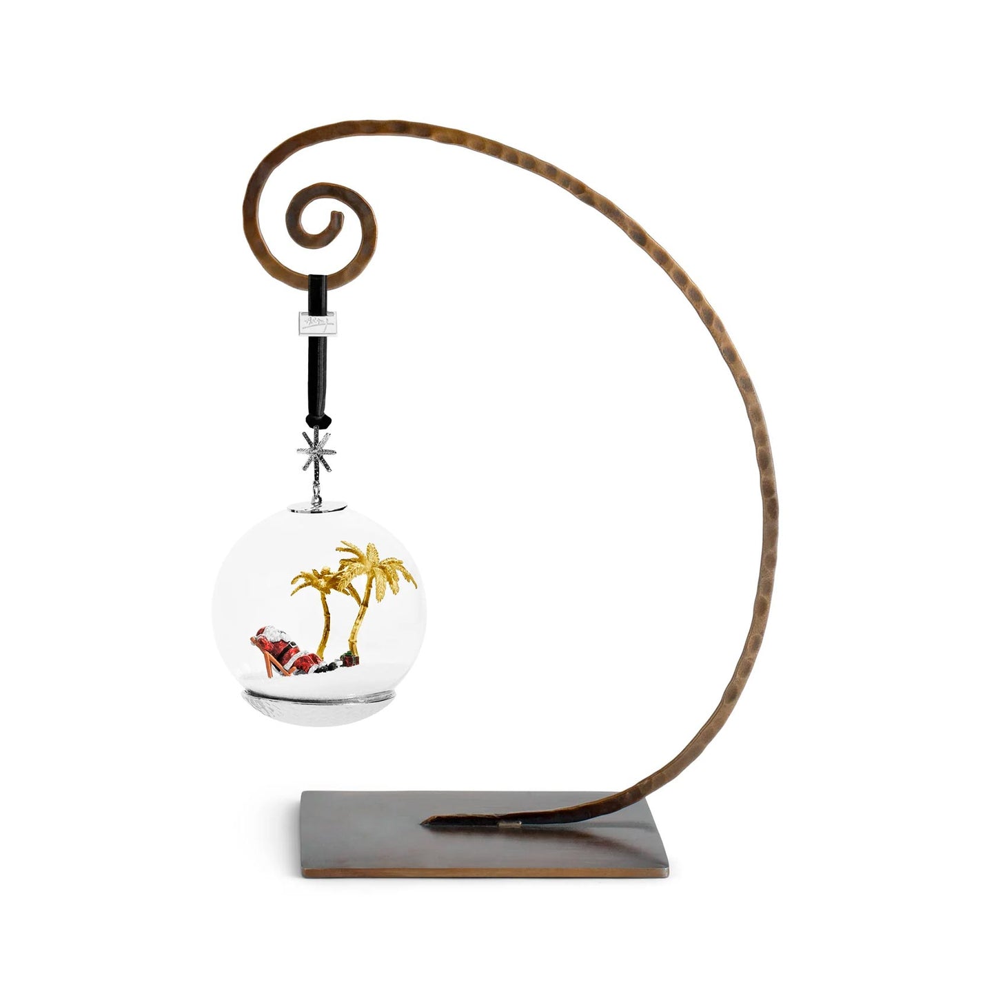 Island Santa Snow Globe Ornament