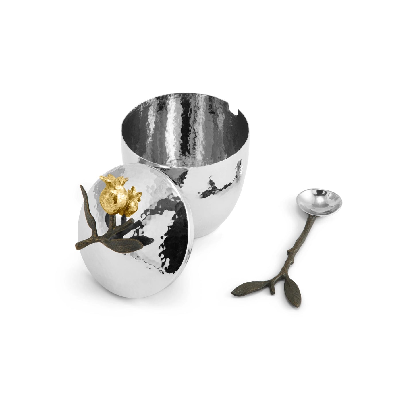 Pomegranate Sugar Pot with Spoon