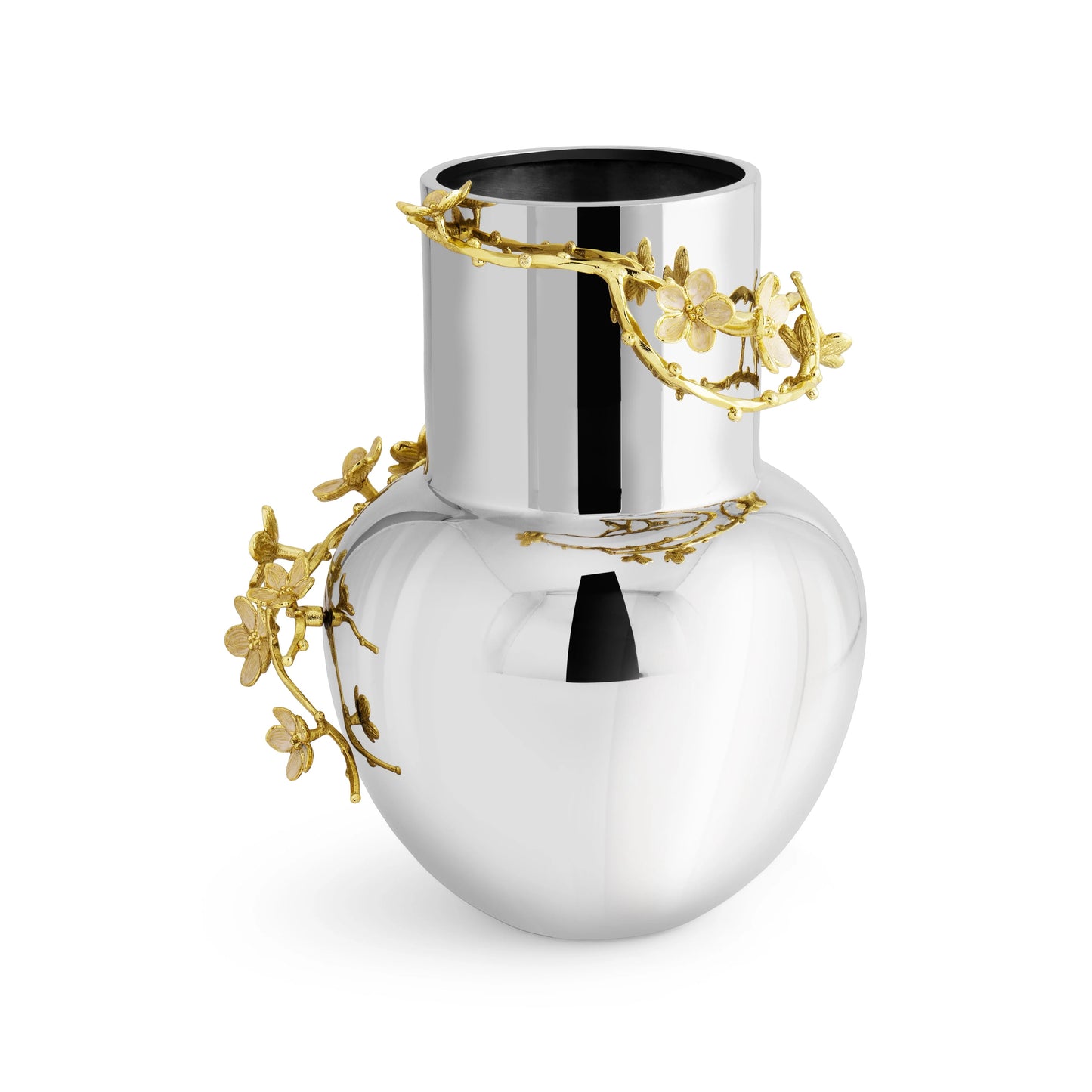 Cherry Blossom Vase - Silver /M