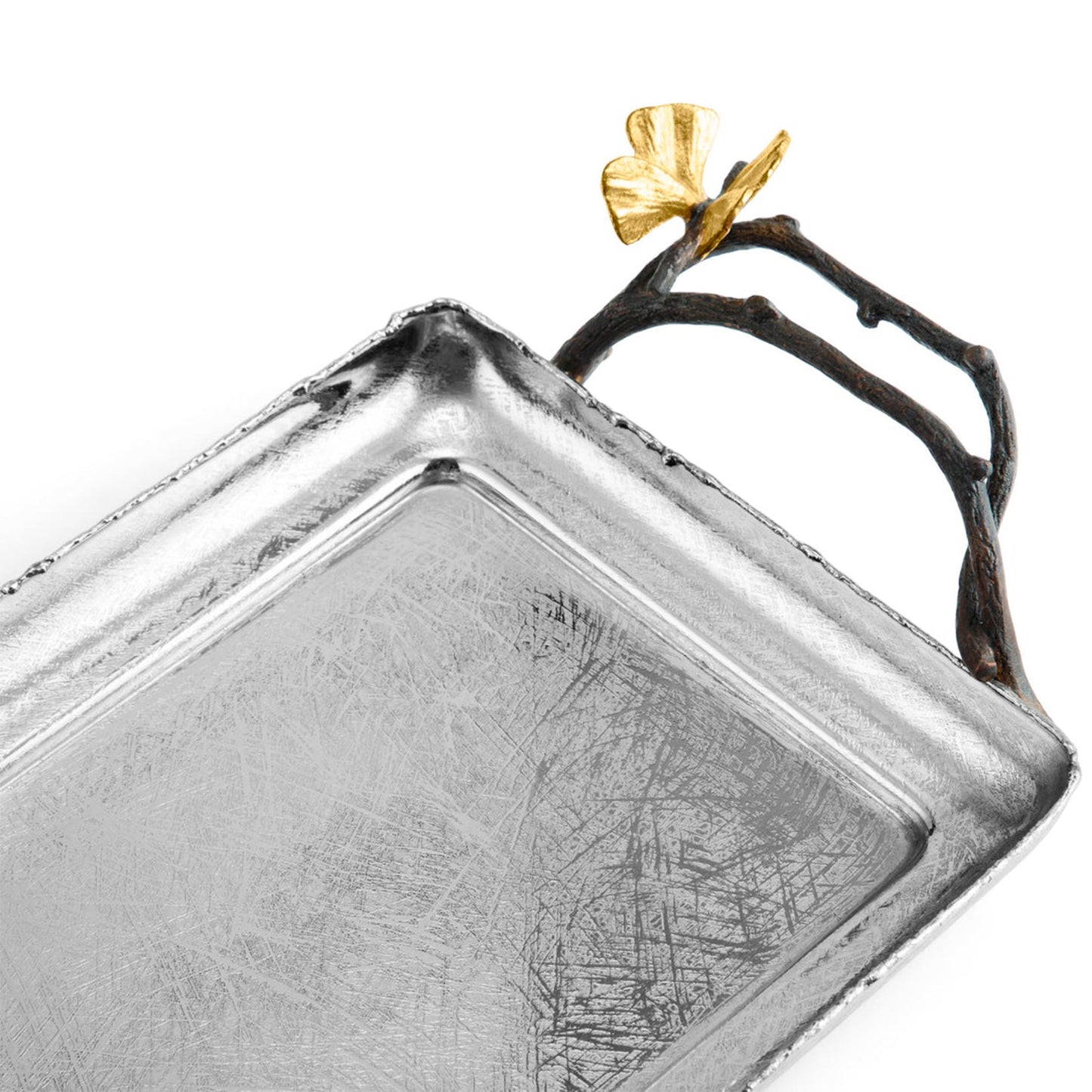 Butterfly Ginkgo Small Tray - Two Handle