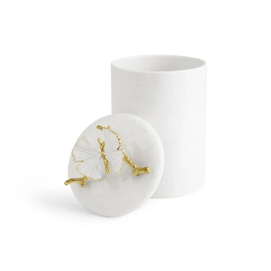 Butterfly Ginkgo Gold Porcelain Canister S