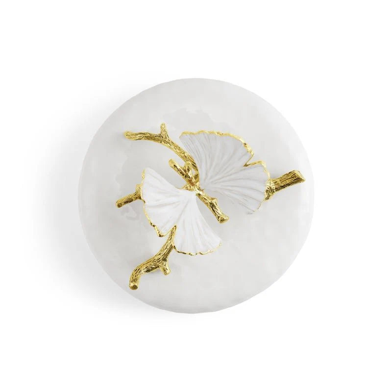 Butterfly Ginkgo Gold Porcelain Canister S