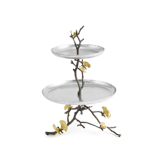 Butterfly Ginkgo 2 Tier Etagere by Michael Aram – view 2
