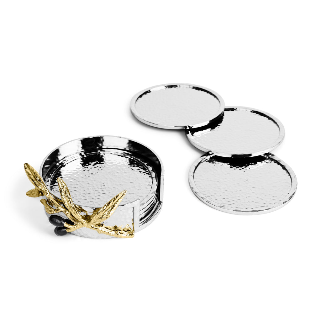 Olive Branch Set of 6 drink coasters