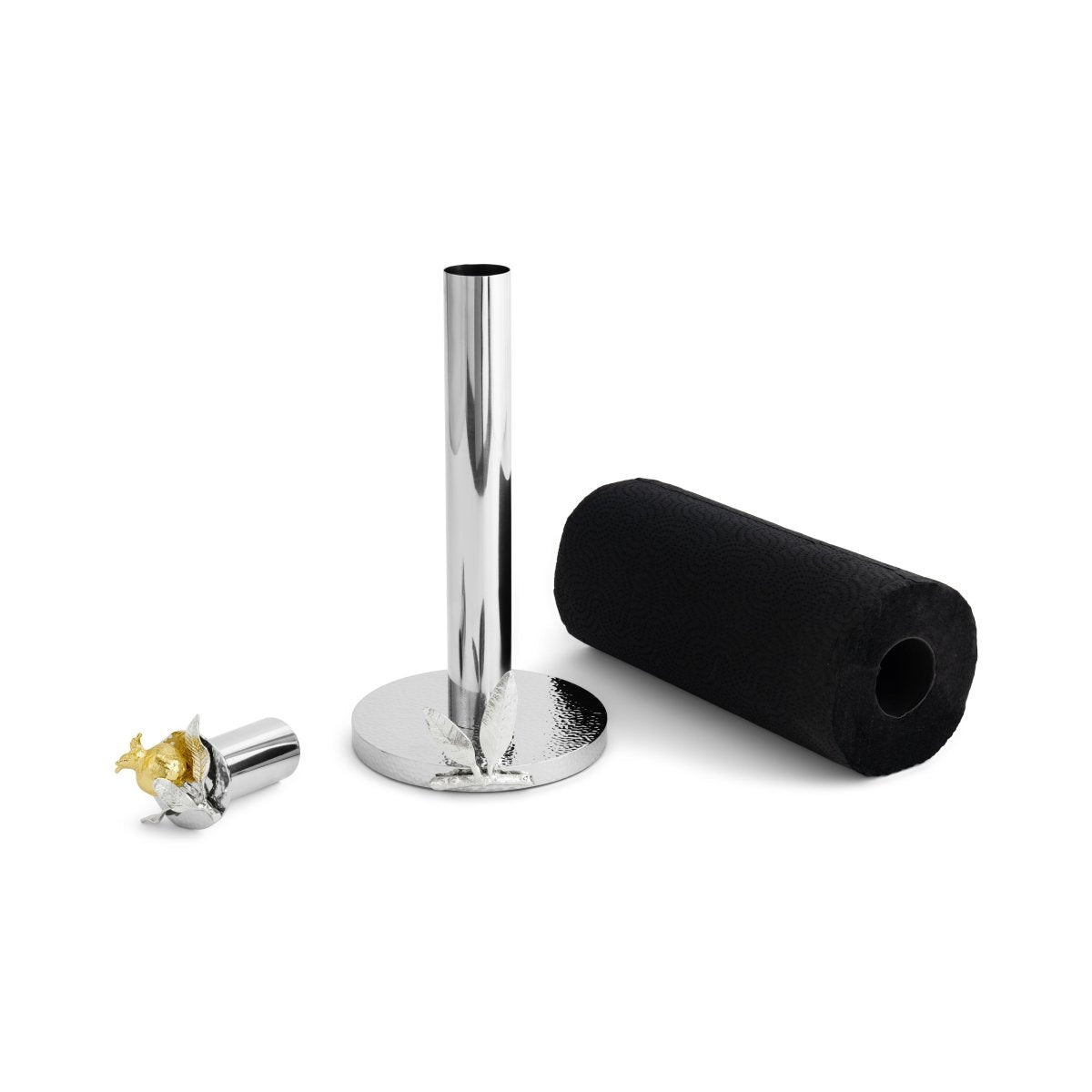 Pomegranate Silver & Gold Paper Towel Holder