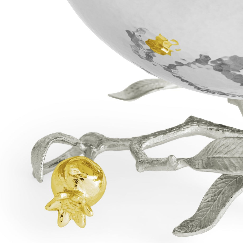 Pomegranate Silver & Gold Small Bowl