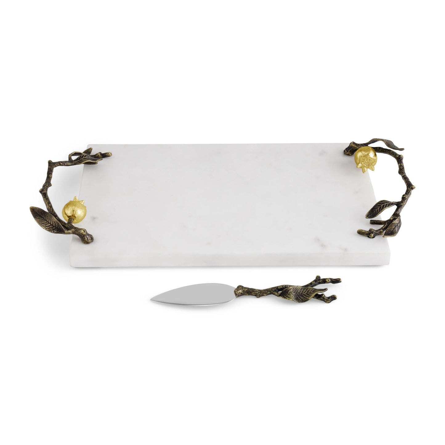Pomegranate Small Cheese Board with Knife /L