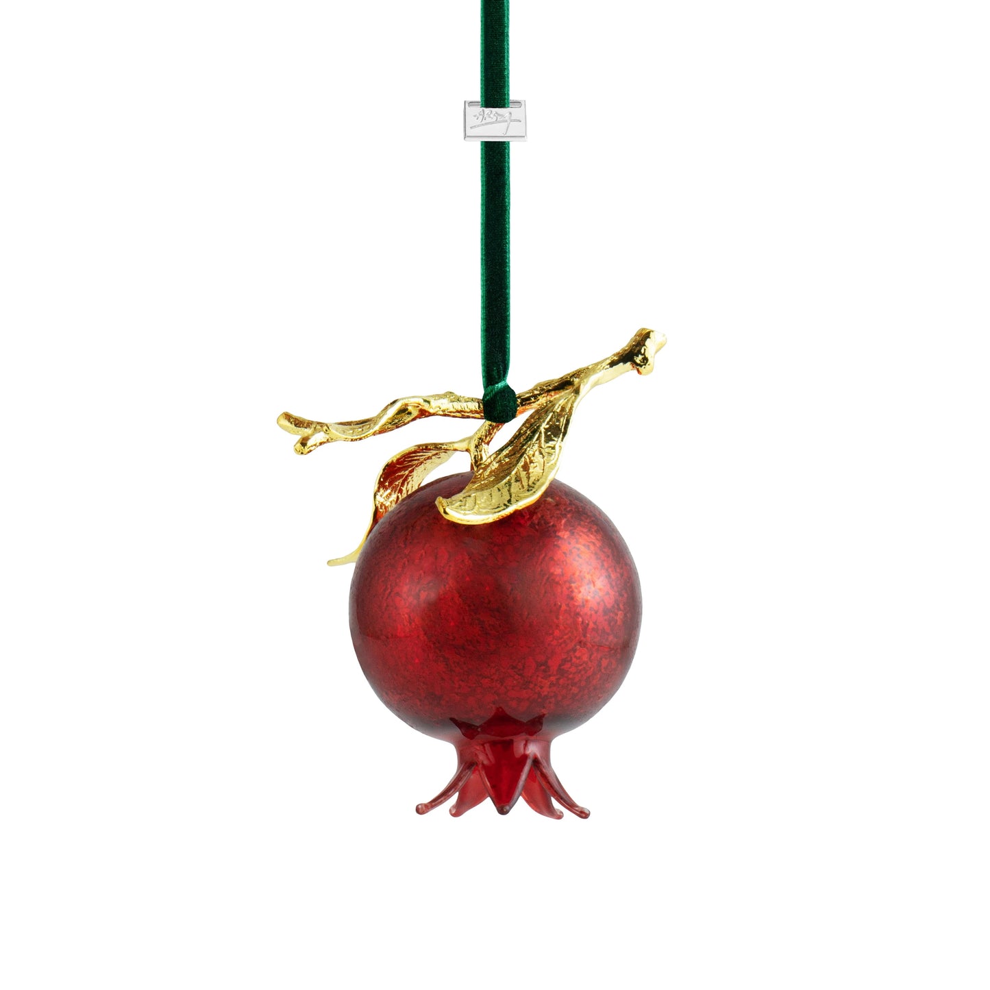 Pomegranate Glass Ornament / Red