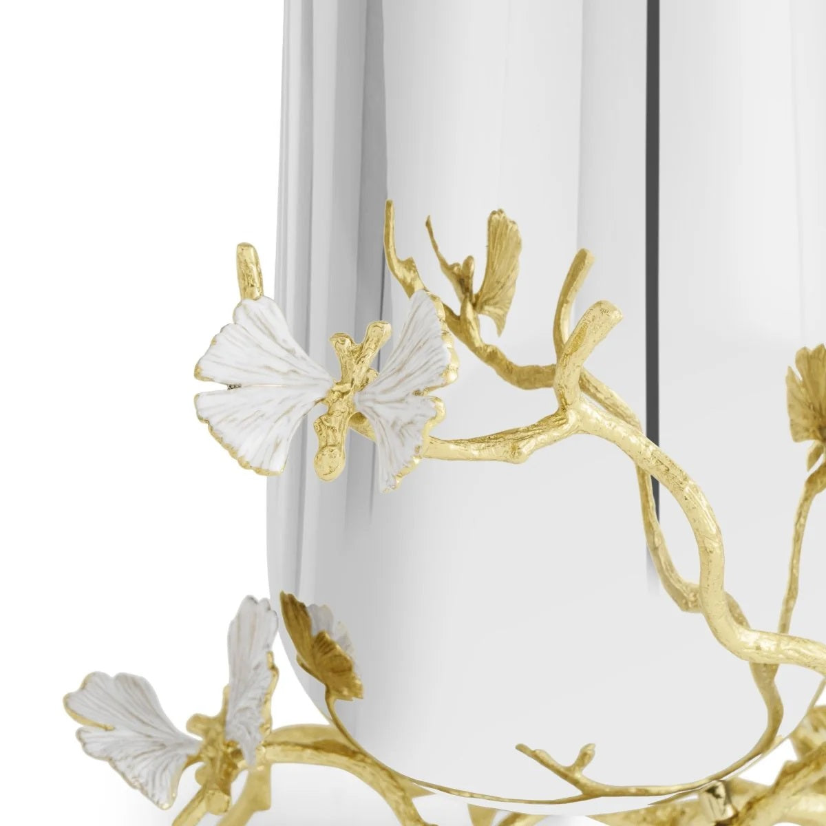 Butterfly Ginkgo Gold Vase/M