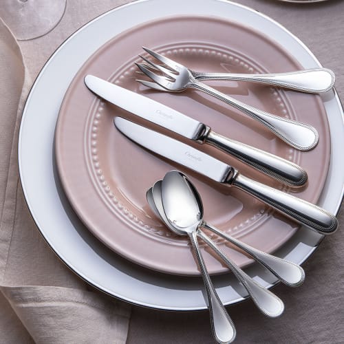 Perles silver-plated dessert knife
