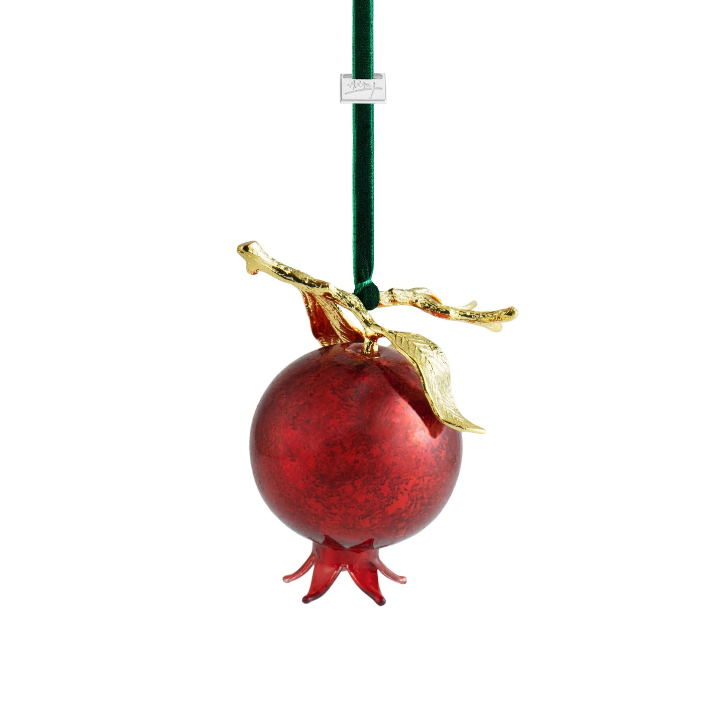 Pomegranate Glass Ornament / Red