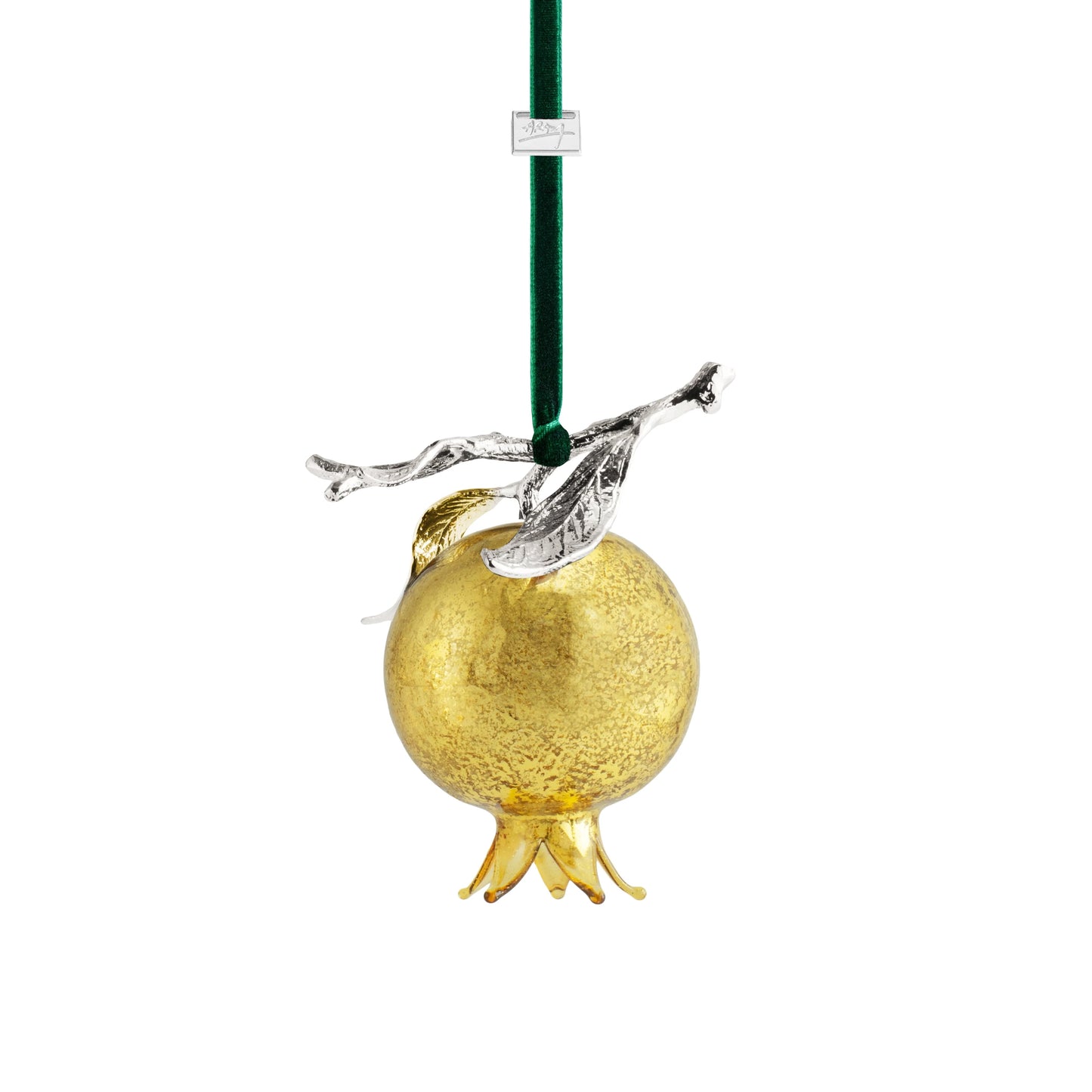 Pomegranate Glass Ornament/ Gold