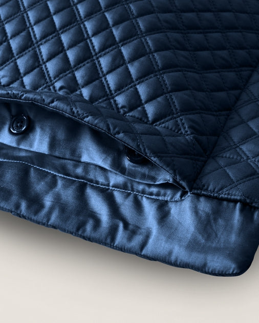 Argyle Navy Quilted Pillow case 65x65