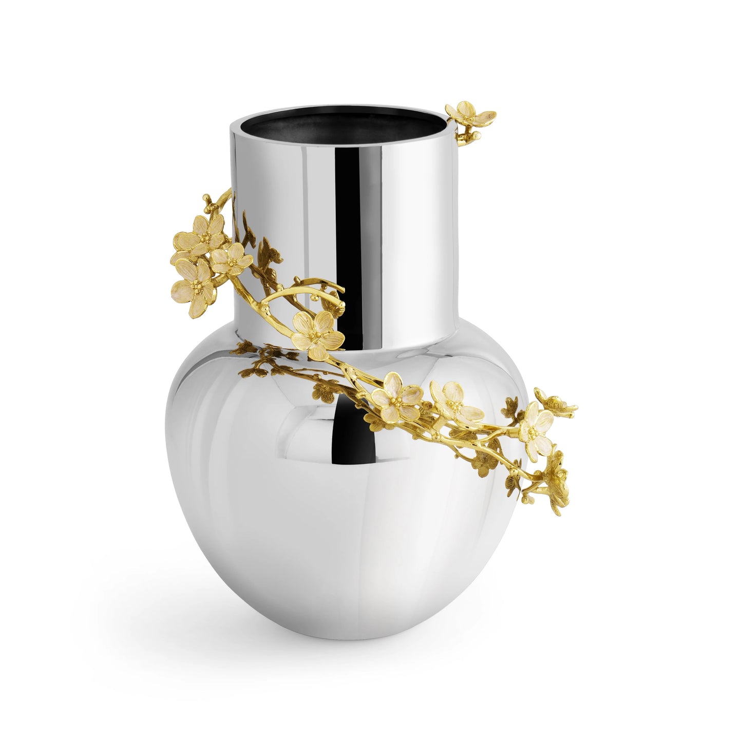 Cherry Blossom Vase - Silver /M